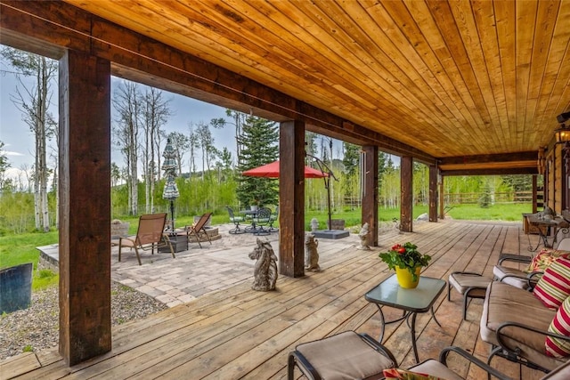24100 Cottonwood Rd N, Clark, CO 80428 - deck featuring a patio area