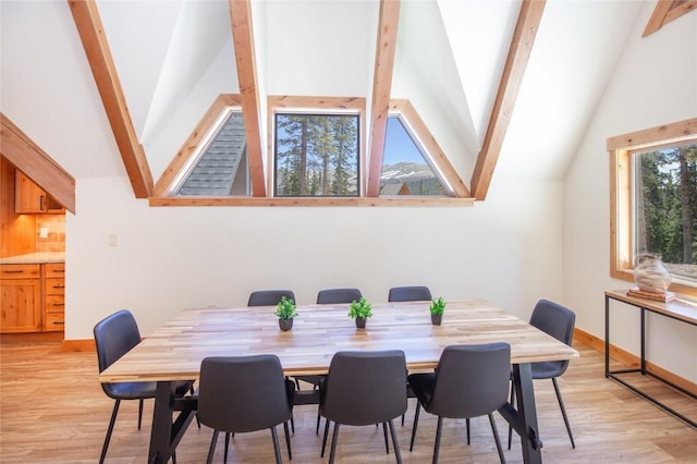 297 Robertson Ln, Breckenridge, CO 80424 - dining room featuring light wood-style flooring and baseboards