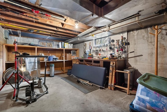 820 Yahmonite St, Steamboat Springs, CO 80487 - unfinished basement with a workshop area