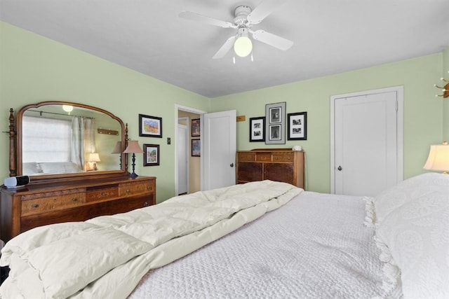 820 Yahmonite St, Steamboat Springs, CO 80487 - bedroom with a ceiling fan