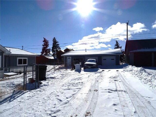 781 Hathaway St, Fairplay, CO 80440 - view of front of home with fence and a garage