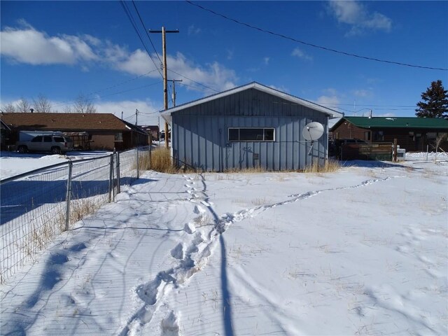 781 Hathaway St, Fairplay, CO 80440 - exterior space with board and batten siding and fence