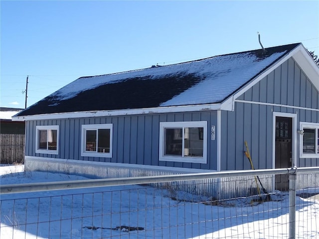 781 Hathaway St, Fairplay, CO 80440 - snow covered property featuring board and batten siding and fence
