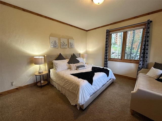 368 Black Hawk Cir, Silverthorne, CO 80498 - carpeted bedroom featuring baseboards and ornamental molding