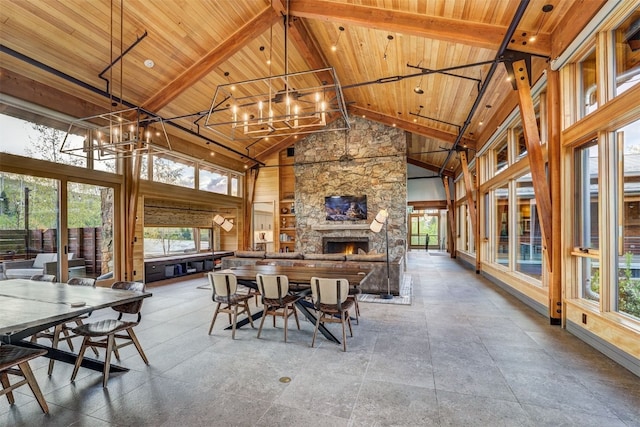 53 Hargrove Way, Silverthorne, CO 80498 - sunroom featuring a chandelier