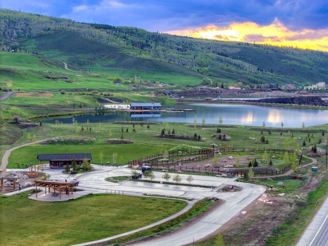 53 Hargrove Way, Silverthorne, CO 80498 - aerial view at dusk of a water view