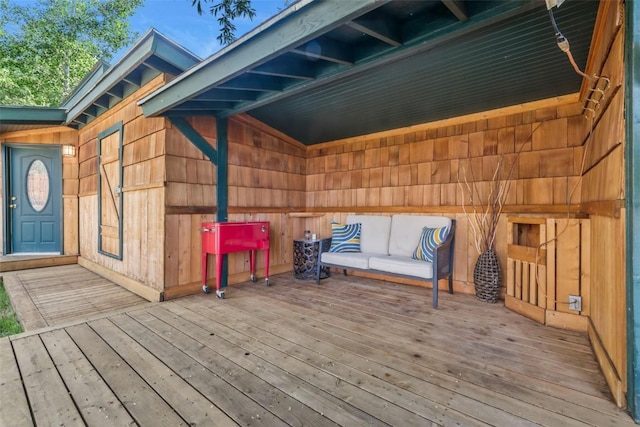 211 W Oak St, Oak Creek, CO 80467 - wooden deck featuring an outdoor living space
