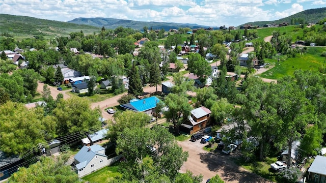 211 W Oak St, Oak Creek, CO 80467 - aerial view of property's location featuring mountains
