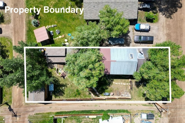 211 W Oak St, Oak Creek, CO 80467 - aerial overview of property's location featuring property parcel outlined