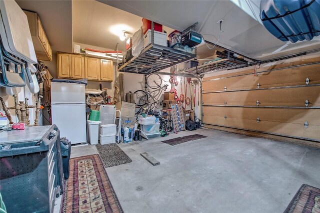 131 Allegra Ln Unit 131, Silverthorne, CO 80498 - garage with freestanding refrigerator and a garage door opener
