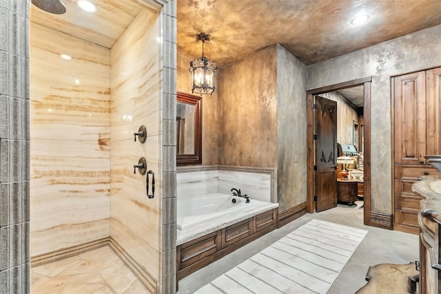 165 River Park Dr, Breckenridge, CO 80424 - full bath featuring a shower stall, a bath, and recessed lighting