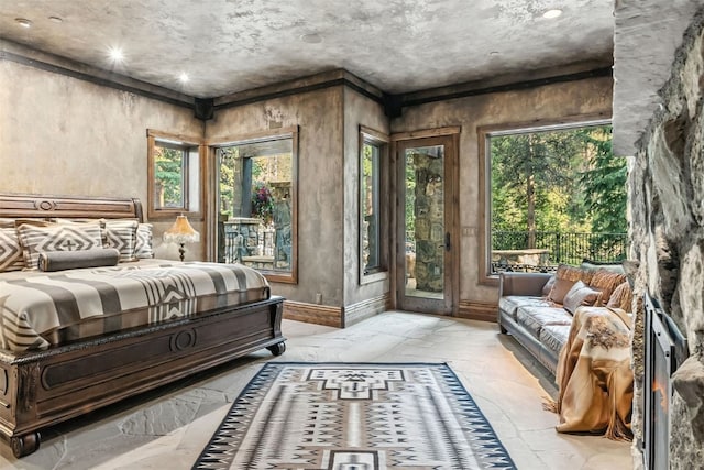 165 River Park Dr, Breckenridge, CO 80424 - bedroom with access to outside and stone tile flooring
