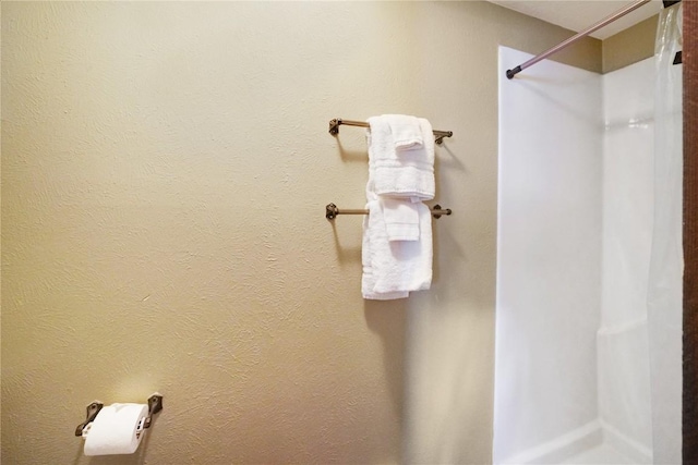 bathroom with a shower