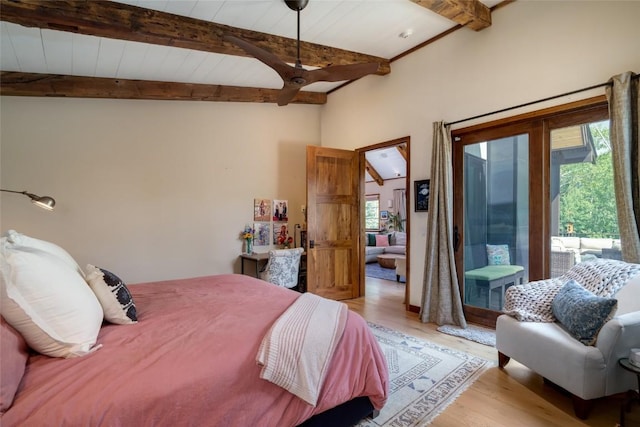 1511 Harwig Cir, Steamboat Springs, CO 80487 - bedroom with light wood finished floors and beam ceiling