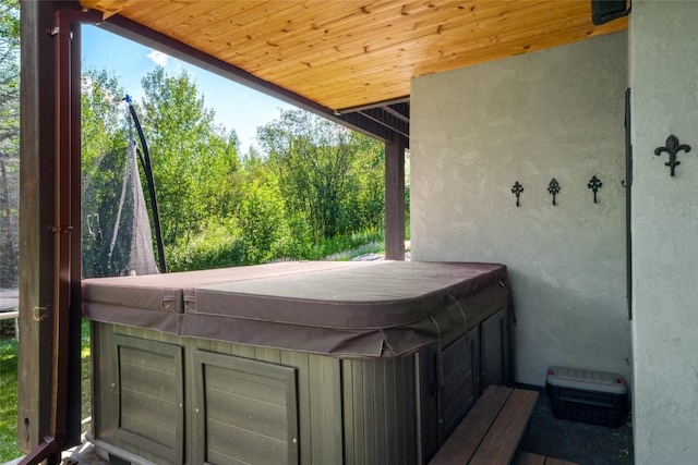 1511 Harwig Cir, Steamboat Springs, CO 80487 - view of patio / terrace with a hot tub