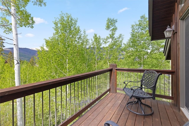 736 Wild Rose Rd, Silverthorne, CO 80498 - wooden terrace with a mountain view