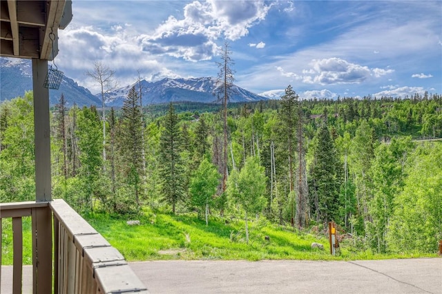 2510 Ryan Gulch Rd Unit 2512, Silverthorne, CO 80498 - mountain view featuring a heavily wooded area