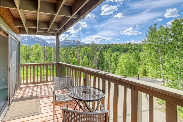 2510 Ryan Gulch Rd Unit 2512, Silverthorne, CO 80498 - balcony featuring a forest view and a mountain view