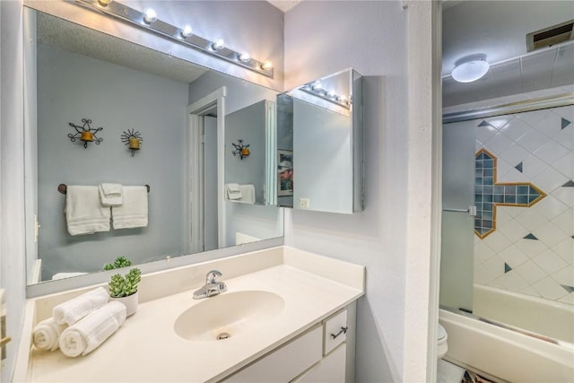 2510 Ryan Gulch Rd Unit 2512, Silverthorne, CO 80498 - full bath featuring vanity and bath / shower combo with glass door