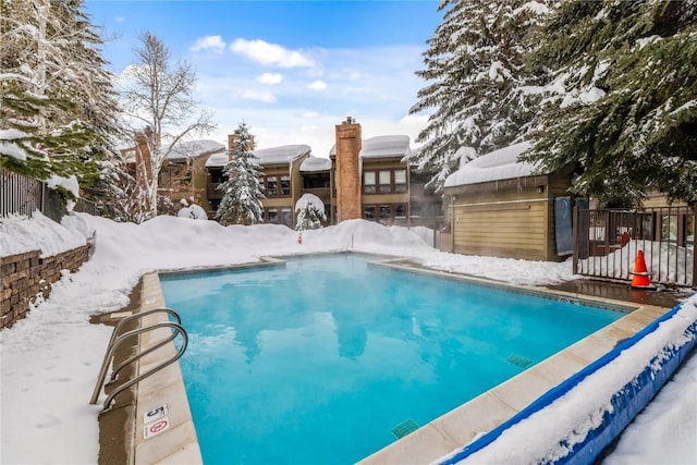 2700 Village Dr Unit C107, Steamboat Springs, CO 80487 - view of snow covered pool