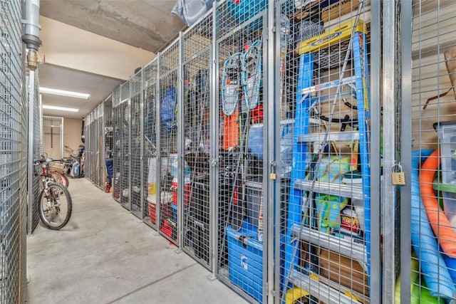 view of storage area