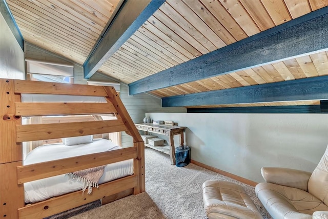 2615 Apres Ski Way Unit B1, Steamboat Springs, CO 80487 - carpeted bedroom featuring wooden ceiling and baseboards