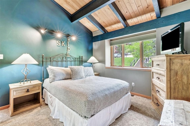 2615 Apres Ski Way Unit B1, Steamboat Springs, CO 80487 - carpeted bedroom with wooden ceiling and baseboards