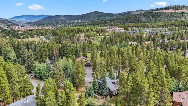 aerial view featuring a mountain view