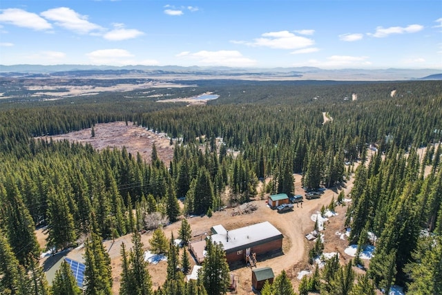 491 Valley Of The Sun Dr, Fairplay, CO 80440 - aerial overview of property's location with a heavily wooded area and mountains