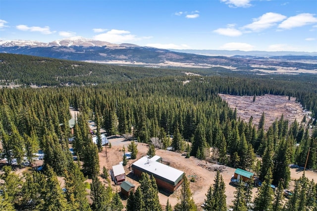 491 Valley Of The Sun Dr, Fairplay, CO 80440 - aerial overview of property's location featuring a forest and mountains