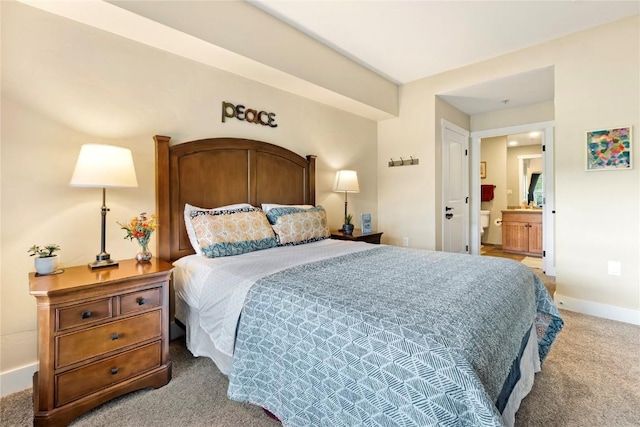 300 Base Camp Cir Unit 405, Granby, CO 80446 - bedroom with light carpet and ensuite bath