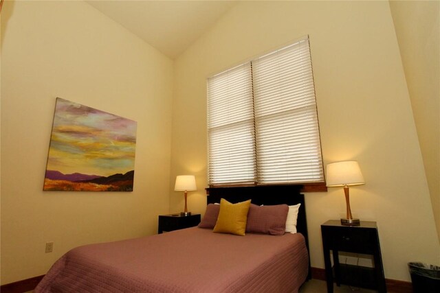 30 Union Creek Trl Bldg 2 # 201, Copper Mountain, CO 80443 - bedroom featuring lofted ceiling and baseboards