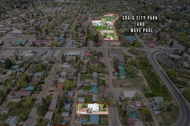 410 Washington St, Craig, CO 81625 - view of property location featuring property boundaries highlighted and nearby suburban area
