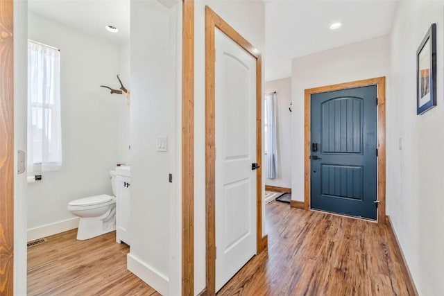 342 Lake View Rd, Hayden, CO 81639 - interior space with recessed lighting, baseboards, visible vents, and light wood-type flooring