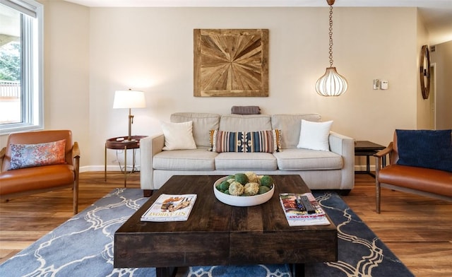 2800 Eagleridge Dr Unit C1, Steamboat Springs, CO 80487 - living area featuring wood finished floors and baseboards