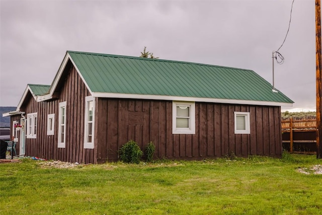 33685 State Highway 134, Toponas, CO 80479 - view of side of home featuring a yard, a metal roof, and board and batten siding