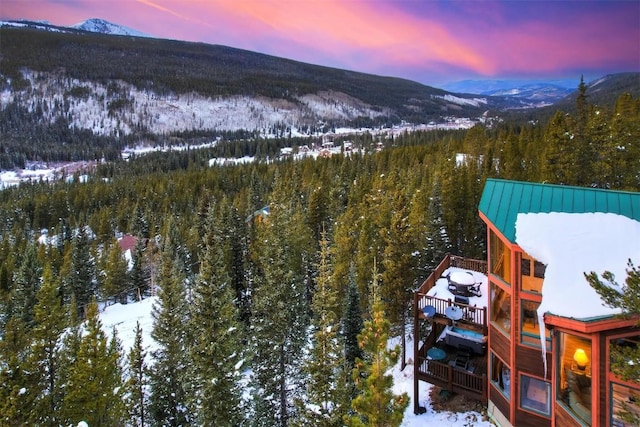 181 Red Fox Ct, Breckenridge, CO 80424 - exterior space featuring a mountain view and a wooded view