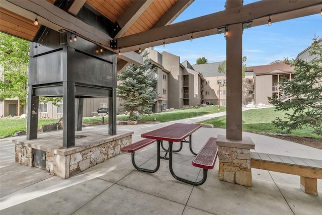 1565 Shadow Run Frontage Unit 103, Steamboat Springs, CO 80487 - view of patio with a gazebo and a residential view