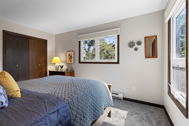100 N Gold Flake Ter Unit A, Breckenridge, CO 80424 - carpeted bedroom with a baseboard radiator and a closet