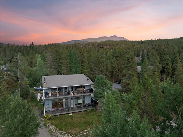 100 N Gold Flake Ter Unit A, Breckenridge, CO 80424 - view of subject property featuring a forest and mountains