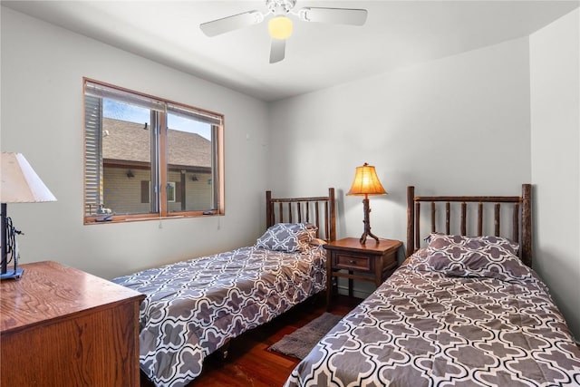 27358 Brandon Cir, Steamboat Springs, CO 80487 - bedroom with wood finished floors and a ceiling fan