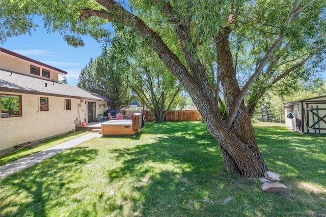 27125 Moonlight Way, Steamboat Springs, CO 80487 - view of yard with a wooden deck and a hot tub