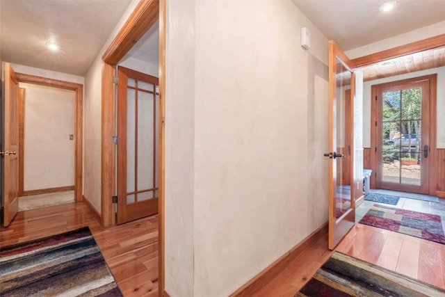 27125 Moonlight Way, Steamboat Springs, CO 80487 - foyer with wood finished floors, recessed lighting, and french doors