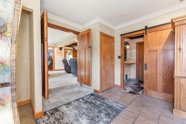27125 Moonlight Way, Steamboat Springs, CO 80487 - entrance foyer featuring tile patterned floors and ornamental molding