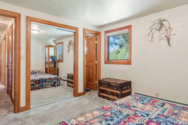27125 Moonlight Way, Steamboat Springs, CO 80487 - bedroom with a closet, carpet, and baseboard heating
