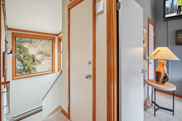 530 Tennis Club Rd Unit 1328, Keystone, CO 80435 - corridor featuring carpet and a baseboard heating unit