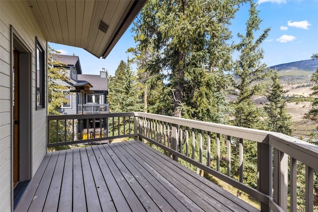 142 High Meadow Dr, Dillon, CO 80435 - wooden deck featuring a mountain view