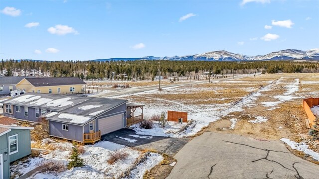 370 Stone Creek Dr, Fairplay, CO 80440 - snowy aerial view featuring a mountain view