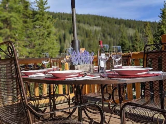 282 Sally Cir, Breckenridge, CO 80424 - balcony featuring a forest view