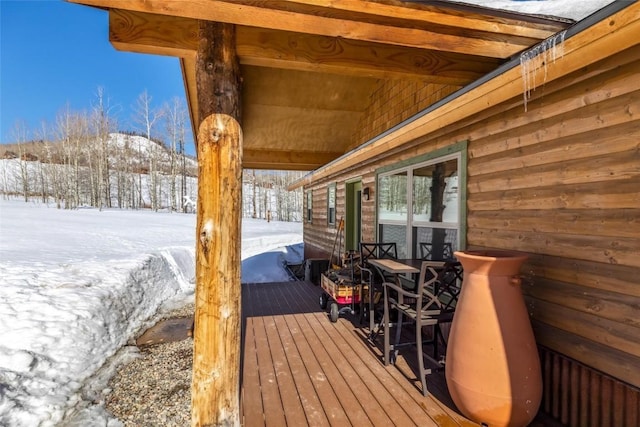27100 Beaver Canyon Dr, Clark, CO 80428 - view of snow covered deck